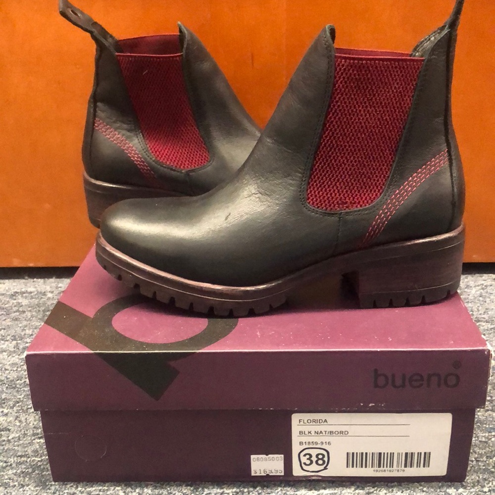 Bueno Florida BLK NAT/BORD, Size 38, NWT